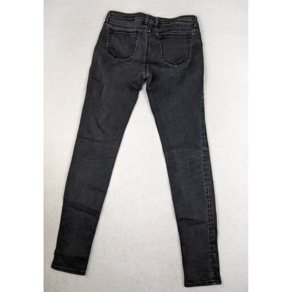 ROCK REVIVAL KATHRYN LEGGING - WOMENS GRAY DISTRESSED RHINETONE SKINNY JEANS 27 - Picture 9 of 12